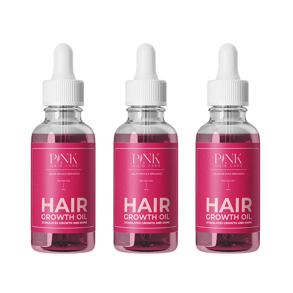 Tri-Pack Pink Hair Care Oil Bundle